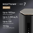 thumbnail image 2 of Router WiFi 7 NETGEAR Nighthawk Tribanda RS600 18 Gbps 150 Dev, 2 of 8