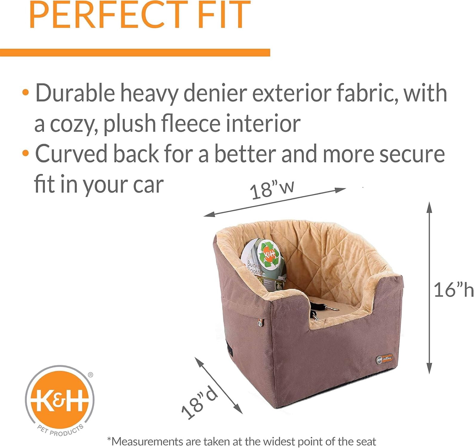 K&H Pet Products Bucket Booster Dog Car Seat - Small - Tan