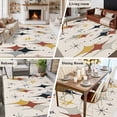 thumbnail image 6 of Colorful Stars 8x10 Area Rug for Living Room Sectional Sofa, Vintage Red Yellow Black Star Shiny Diamonds Linen Texture Washable Non Slip Large Rectangle Area Rug, 6 of 9