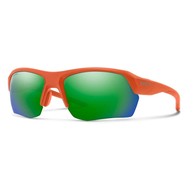 Smith Tempo Max Lunettes de Soleil, Roche Rouge Mate / Miroir Vert ChromaPop / Rose Contrastée, Smith Optics Tempo Max ChromaPop Lunettes de Soleil