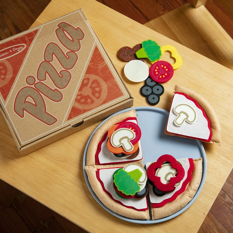 Melissa & Doug Felt Pizza Play Set - 42 Pieces, Pretend Pizzeria
