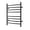 Matt Black, variant on HEATGENE Towel Warmer 8 Bar Plug-in Curved Bath Towel Heater Towel Warmer for Bathroom Plug-in Drying Rack Brushed
