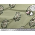 thumbnail image 2 of Soimoi Polyester Crepe Fabric Leaves & Paisley Block Print Fabric by The Yard 52 Inch Wide, 2 of 3