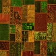 thumbnail image 1 of Ahgly Company Machine Washable Indoor Square Oriental Yellow Modern Area Rugs, 7' Square, 1 of 4