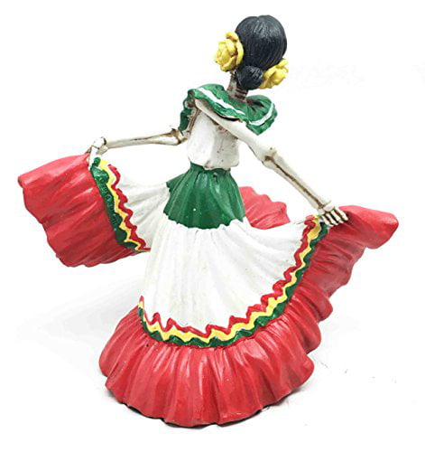 NEW Day of the Dead Dancing Senorita Red Figurine DOD Collectible Statue 7813 