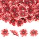 thumbnail image 1 of Uxcell 50 Paquete Cabezas de Flores Artificiales Cabeza de Ciruelo de Seda Falsa Rojo Vino, 1 of 7