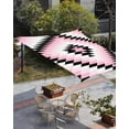 thumbnail image 3 of Sun Shade Sail 14x18Ft Boho Moroccan Pink Black and White Striped Geometric Uv Block Sunshade Canopy Outdoor Shade Cover Rectangle Shade Cloth For Patio Garden Yard Deck Pergola, 3 of 6
