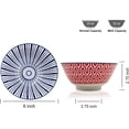 thumbnail image 3 of 6-Piece 26Oz Ceramic Soup Bowl Set, 6.3 Inch Colorful Serving Bowls, Microwave And Dishwasher Safe For Oatmeal Salad Pasta Dessert, 3 of 6