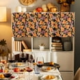 thumbnail image 7 of Maple Leaf Valances for Windows, 42 x 18in, Fall Watercolor Leaves Pastoral Black Rod Pocket Kitchen Valance Curtain Light Filtering Window Treatments for Living Room Bedroom, 1 Panel, 7 of 7