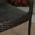 thumbnail image 3 of Garrett Outdoor 6-Piece Acacia Wood Dining Set with Wicker Stacking Chairs, Teak Finish, Multi-Brown, 3 of 7