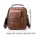 thumbnail image 5 of Genuine Leather Bag for Men Zipper Men's Shoulder Bags Man Leather Crossbody Bag Messenger Bags for Men Handbags Flap Business Bag, 5 of 5