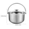 thumbnail image 5 of ifundom Large Stainless Steel Stock Pot with Lid, Multipurpose Cooking Pot for Kitchen, Cookware for Soups and Stews, 5 of 6