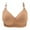 Khaki, variant on Herrnalise Women's Lace Edge Vertical Stripe Back Bra Padded Bra Wireless Lingerie For women