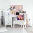 thumbnail image 4 of Letter R Initial  Tiger Stripe Blue and Orange Fabric Decorative Pillow, 4 of 4