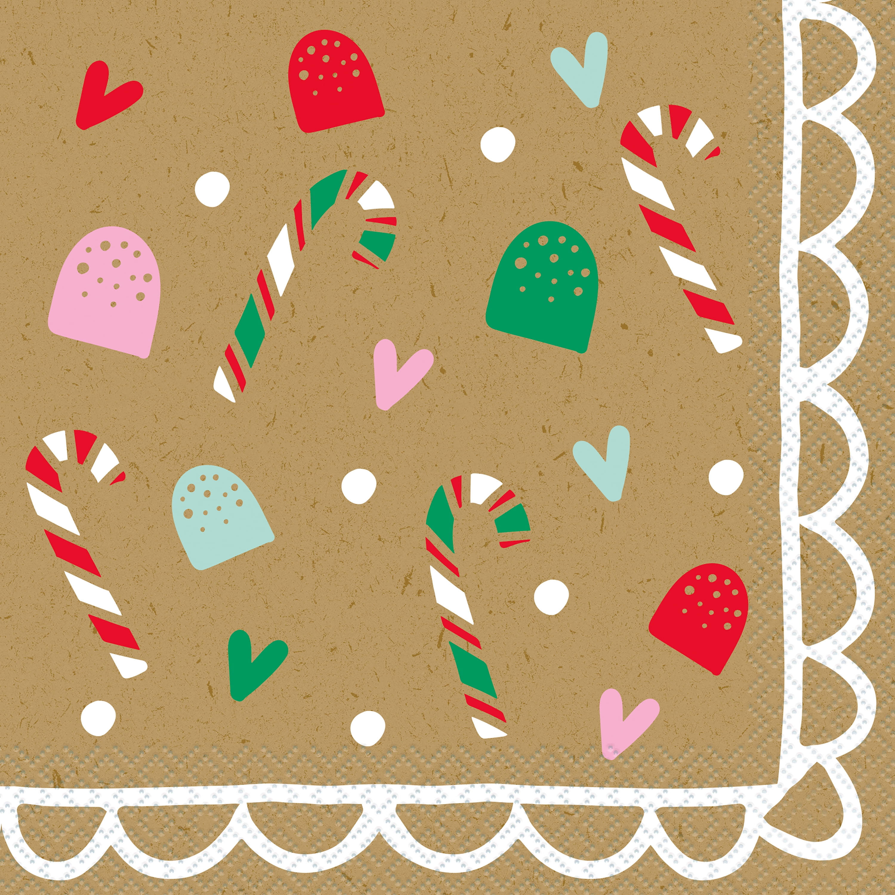 Gingerbread House Christmas Paper Luncheon Napkins, 6.5in, 30ct