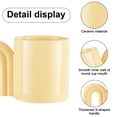 thumbnail image 4 of Taza de cerámica con manija de puerta de color sólido personalizada, taza de Arte Moderno de gran capacidad, taza de café y leche para desayuno, 400ml, 4 of 5