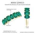 thumbnail image 6 of Rosec Jewels Lab Grown Emerald Half Eternity Ring for Women (AAAA Grade), 14K Yellow Gold, US 9.00, 6 of 7
