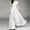 White, variant on Azrian Womens Plus Size Dresses V-Neck Solid Color Short Sleeve Chiffon Waist Closing Evening Dress
