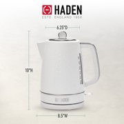 Haden Starbeck 1.7L Stainless Steel Electric Water Kettle, White & Chrome