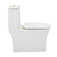 thumbnail image 3 of Concorde One Piece Square Toilet Dual Flush, Brushed Gold Hardware 1.1/1.6 gpf, 3 of 11