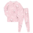 thumbnail image 6 of CAICJ98 Halloween Pajamas Boys Pumpkin Ghost Pajamas Toddler Girl Soft Cotton Long Sleeve Pjs Set Kids 2 Piece Snug Fit Sleepwear (5-6 Years,Light Pink), 6 of 9