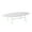 White, variant on LeisureMod Rossmore Mid Century Modern Oval Coffee Table with White Powder Coated Steel Frame, MDF Wood with Ash Veneer Top Contemporary Accent Coffee Table for Living Room and Bedroom (White)