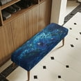 thumbnail image 3 of Whosucclay Blue Hibiscus Flower Print Dining Bench Slipcovers Removable Benches Protector Breathable Bench Covers Wear Resistant Spandex Slipcover for Dining Room, Hotel, Party, 3 of 7