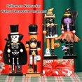 thumbnail image 2 of Artistic Halloween Nutcrackers Hemu Figurine Not Toxic Finish Celebratory Home Accent Holiday Gift Collectible Workmanship Multicolor, 2 of 4