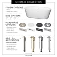thumbnail image 6 of Mermaid 60 Inch Freestanding Bathtub in Black with White Interior with Matte Black Drain and Overflow Trim, 6 of 6