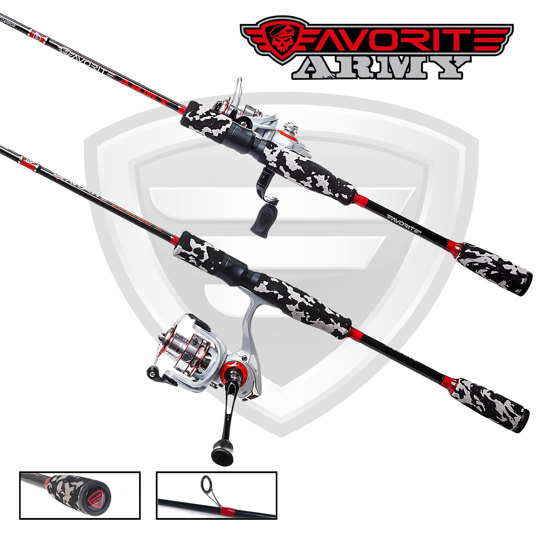 Favorite Fishing 6 ft. Favorite Army Crappie Spinning Reel Combo