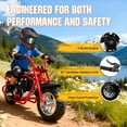 thumbnail image 3 of Oryxearth OM-40 Mini Gas Bike for Teens, Off-Road Dirt Bike, Gas Powered 4-Stroke Pocket Bike, Easy Assembly, Red, 3 of 7