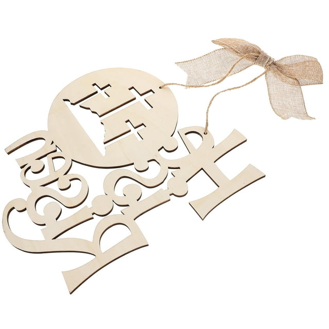 WEUVEB Flores Decorativas De Pascua En Madera Beige Para Colgar En Puertas Y Con Religioso