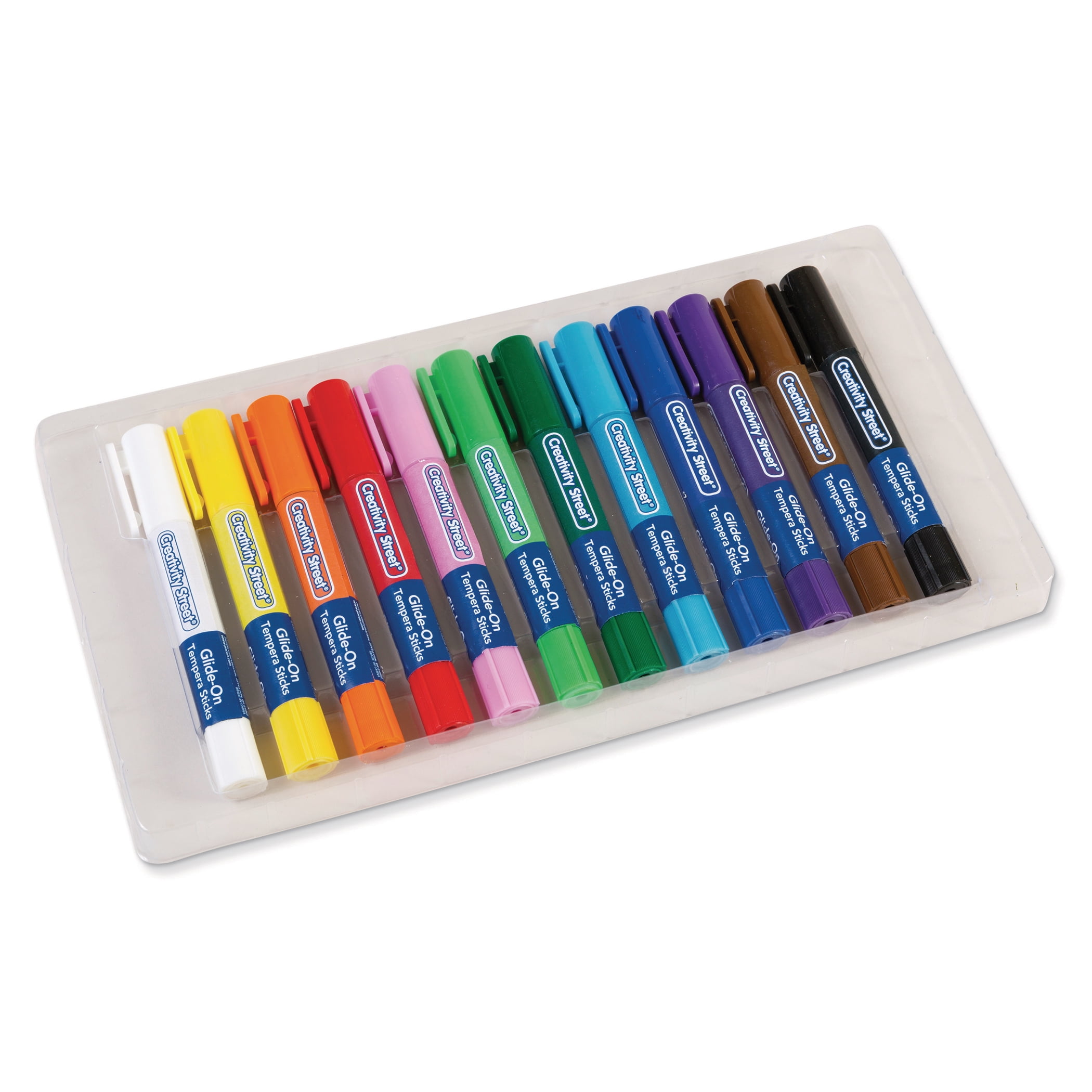 Creativity Street Glide-On Tempera Paint Sticks Assorted Color 12/Pack 2 Packs (PACAC9911-2)