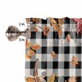 thumbnail image 5 of Valances for Windows Thanksgiving Scarecrow Pumpkin Black Plaid Rod Pocket Cafe Window Treatments Valance Curtains for Kitchen Bathroom Laundry Basement Windows 56"x16", 5 of 6