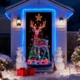 thumbnail image 4 of Fluorescent Christmas Door Cover for Front Doors,Multiple Neon Santa Lights Doors Banners,Glow in the Dark Christmas Door Cover for Outdoor Indoor Holiday Decoration, 4 of 7