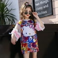 thumbnail image 6 of 2022 Girls fashion dresses Sanrio Hello kitty summer new style  girl T-shirt 100-160cm, 6 of 10