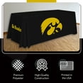 thumbnail image 3 of Iowa Hawkeyes 6' College Sports Printed Table Throw - NCAA Licensed - Polyester Draped - School Tablecloth (Black, Gold), 3 of 5