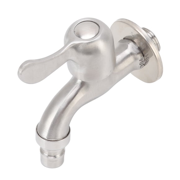 Robinet Mural Dissimulé en Acier Inoxydable Premium G1/2 - Robinet Étanche Double Usage pour Machine à Laver et Jardin (Sans Rouille, Résistant au Gel)