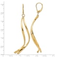 thumbnail image 2 of FJC Finejewelers 14 kt Yellow Gold Dangle Polished Leverback Earrings 73 mm x 2 mm, 2 of 6