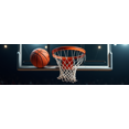 thumbnail image 3 of Basketball Themed Dynamic Background Backdrop Banner with Ball Dunking into Hoop Party Decorations for Sports Events Basketball Parties Photo Booths Team Celebrations, 3 of 3