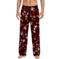 thumbnail image 4 of Yuncity Mens Christmas Pajama Pants Casual Long Thickened Suit Pants Snowflake Snowman Deer Homewear Xxxl, 4 of 4