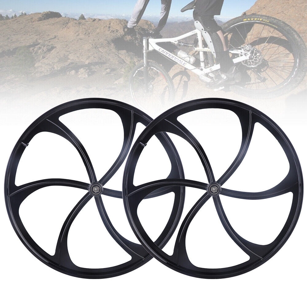 Fichiouy 26" MTB Mountain Bike Mag Wheels Set 6Spoke Bicycle Wheel Rims Disc Brake 8/9/10 Speed