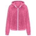 thumbnail image 4 of Gubotare Girls Winter Fleece Coat Girl's Jacket Kids Full Zip Ultra Soft Fleece Hoodie Sweatshirt Size 5T 6T,(Hot Pink 5-6 Years), 4 of 6