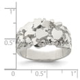 thumbnail image 2 of 925 Sterling Silver Mens Nugget Ring Size 9 3.5mm Wide Ring for Men - 9.3 Grams, 2 of 2