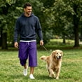 thumbnail image 2 of JoveMarine Men's Cargo Shorts Loose Fit - Work Shorts with Large Pockets, Knee-Length Casual for Summer Outdoor & Daily,Dark Purple S, 2 of 8