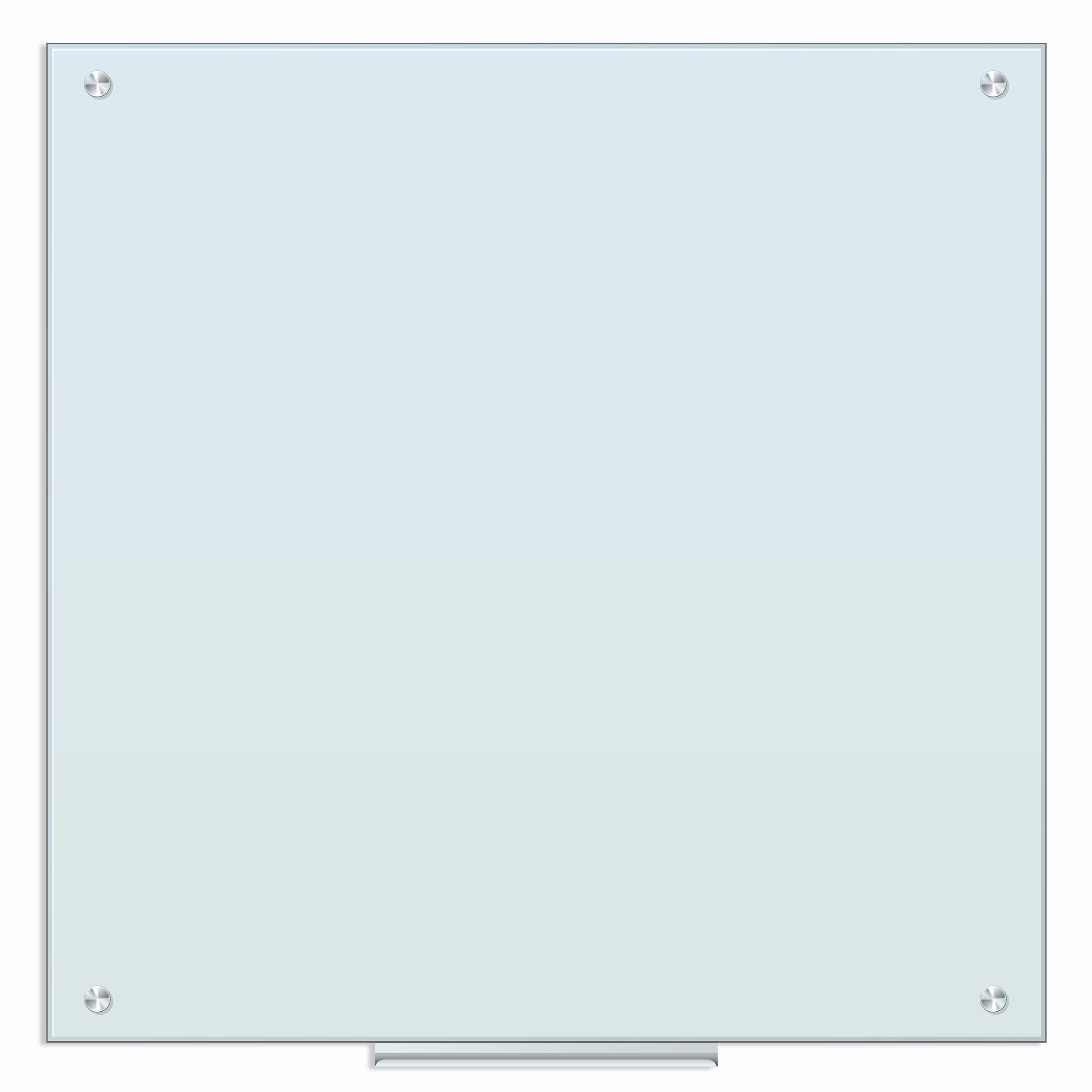 U Brands Glass Dry Erase Board, 36" x 36", Whiteboard, White