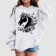 thumbnail image 2 of Girls Sweatshirts 7-8 Boys Half Zip Hoodies Casual Fall Winter Fashion Long Sleeve Hooded Sweatshirts Baggy Comfy Y2k Pullover Tops with Pockets, 2 of 4