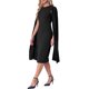 thumbnail image 4 of Vestido de cóctel INSPIRE CHIC para mujeres, vestido lápiz con capa de manga larga plisada, 4 of 6