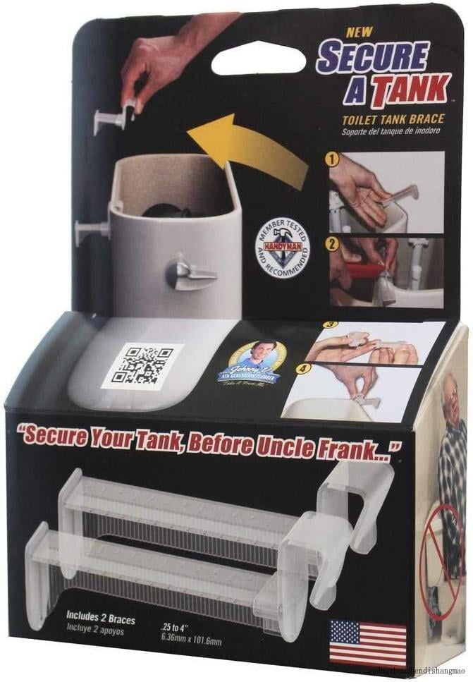 Toilet Tank Brace Stop Disastrous Leaks1 Pack Of 2 Braces, White