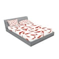 thumbnail image 2 of Ambesonne Fish Fitted Sheet & Pillow Sham Set, Koi Shoal Marine, Queen, Orange, 2 of 2